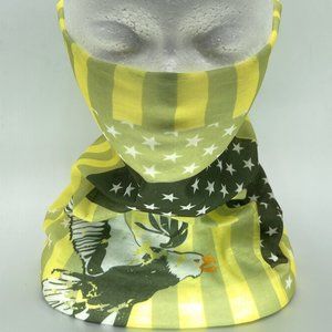 YELLOW USA FLAG NECK GAITER FACE MASK